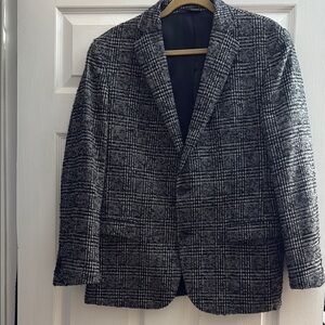 Men's Black and Gray Blazer
